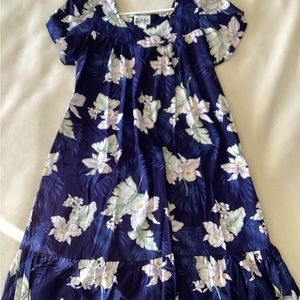 Navy blue floral dress